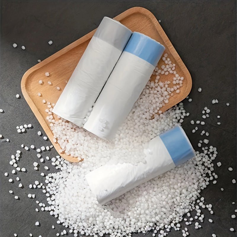 3 Rolls, 45pcs Per Roll, Small Drawstring Trash Bags for 4-Gallon Containers, Plastic Liners for Garbage Cans, Suitable for Bathrooms, Restrooms, Bedrooms, And Office Toilets.