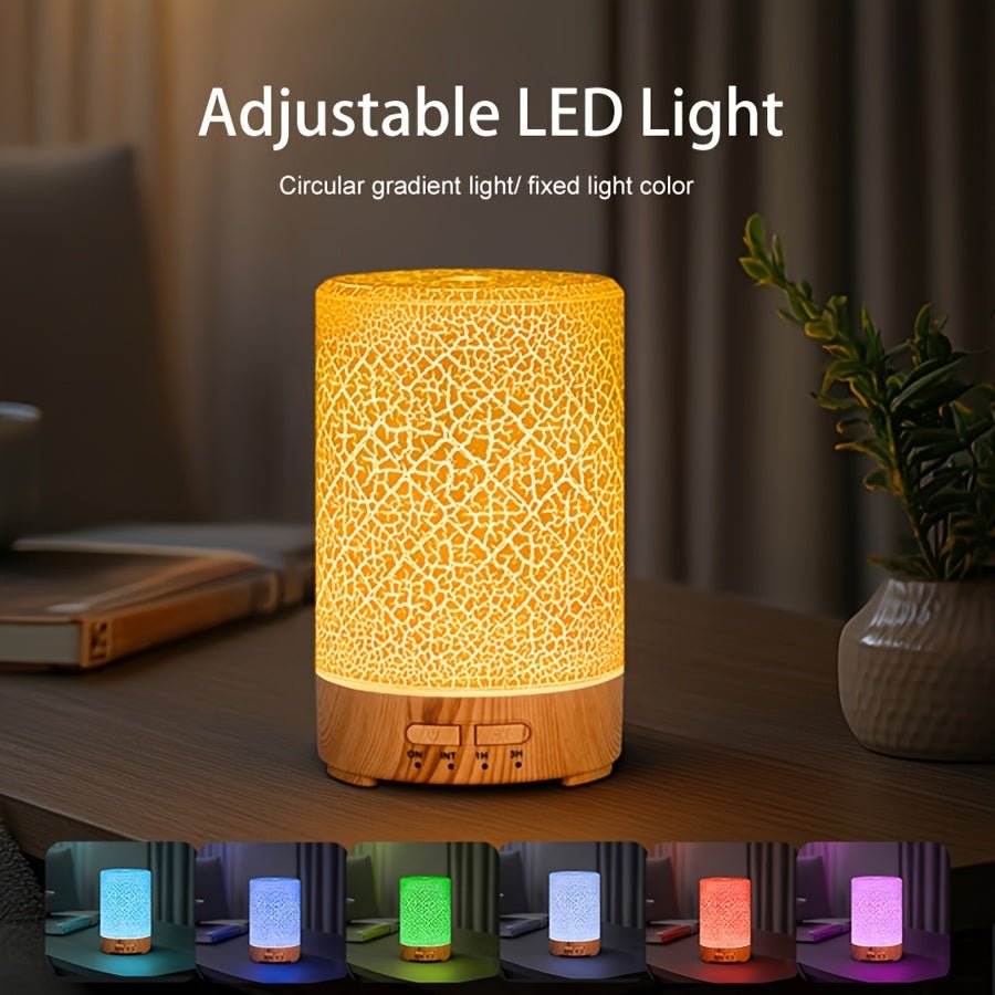 Soundwave technology Essential Oil Diffuser & Air Humidifier with Color-Changing LED Light, Auto Shut-Off, Quiet Operation, 5.07oz Large Tank, Modern Purple///White/Black Design for Home, Office, Bedroom, Living Room - - Devi