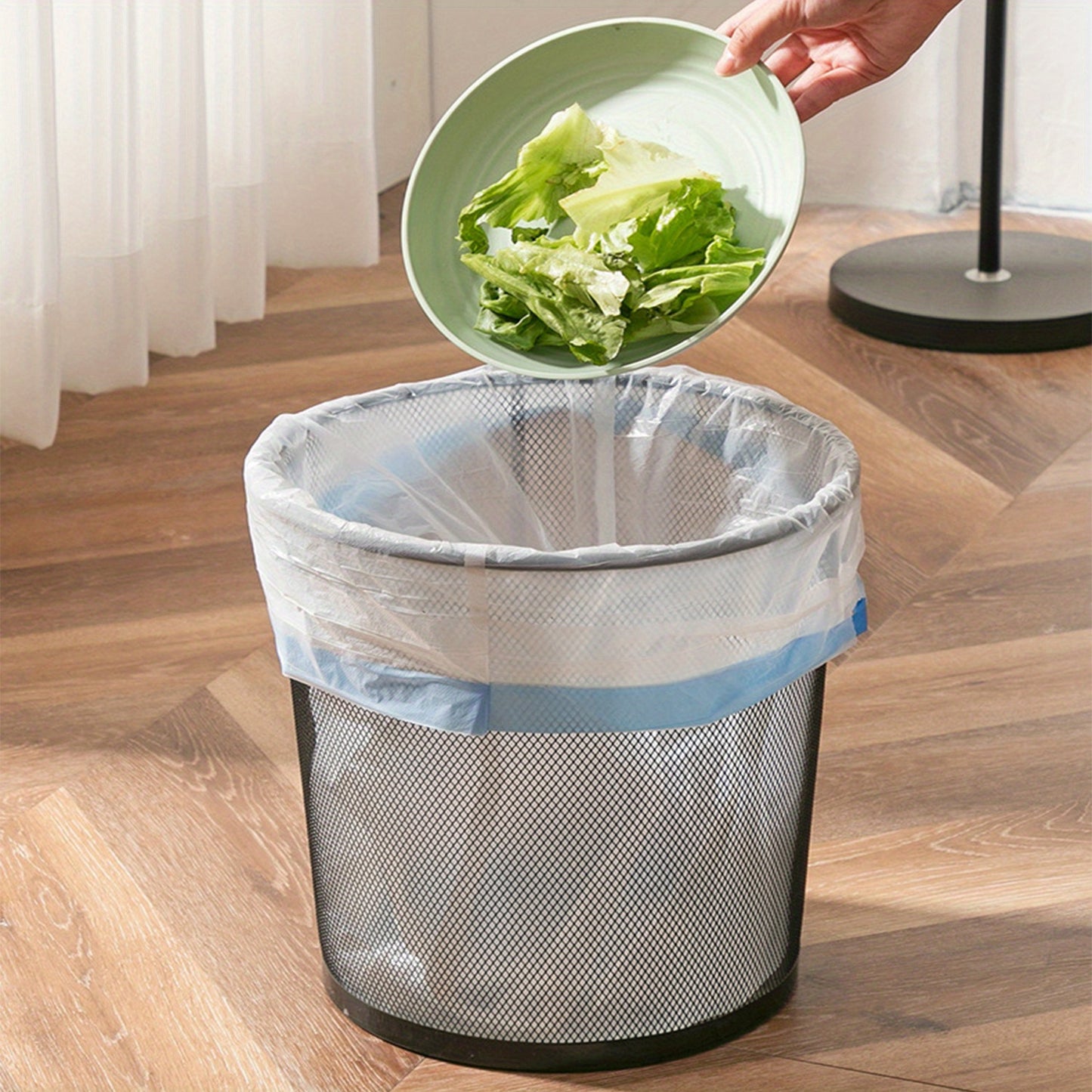 3 Rolls, 45pcs Per Roll, Small Drawstring Trash Bags for 4-Gallon Containers, Plastic Liners for Garbage Cans, Suitable for Bathrooms, Restrooms, Bedrooms, And Office Toilets.