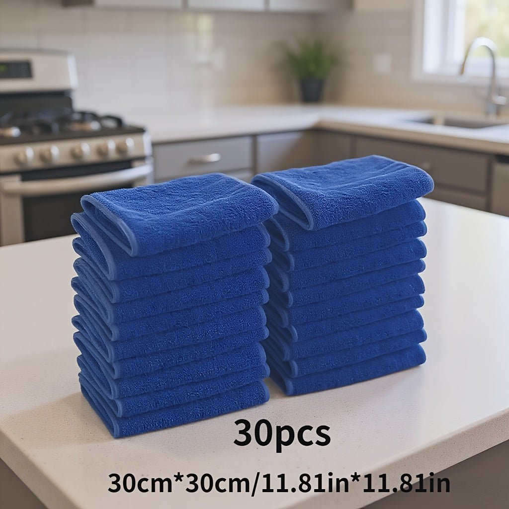 30/40 white small square towels, 30*30 rectangular fabric, multi-purpose durable household towels suitable for home, hotel, camping bathroom supplies, and cleaning cloths