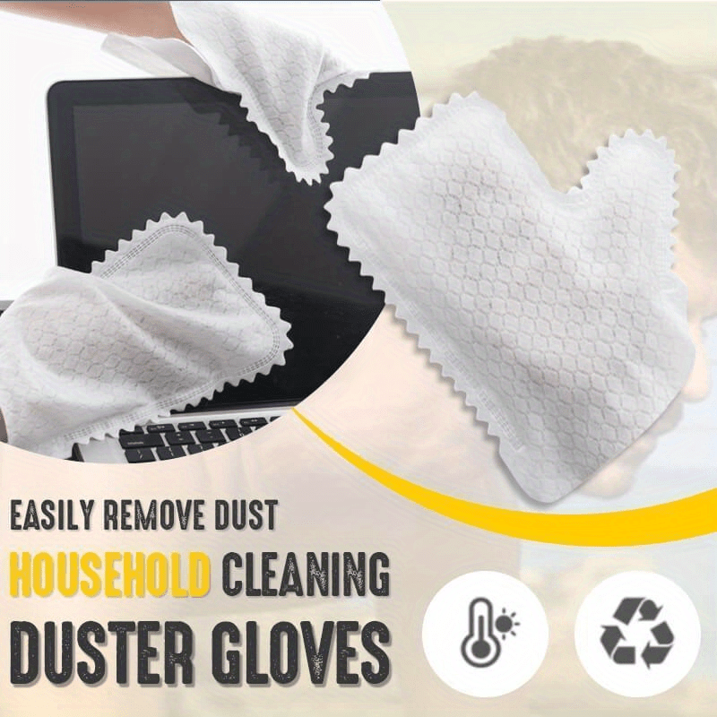 50/100pcs Microfiber Dusting Gloves - Multi-Purpose, Dual-Use Wet and Dry Ultrafine Fibers, Easy to Clean, Lint-Free, Reusable, Handheld Cleaning Cloths for Home, Kitchen, Bathroom, Bedroom, Living Roo