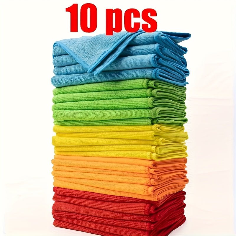 2pcs Options: 20/10pcs Multi-Purpose Microfiber Cleaning Cloths, Reusable & Quick-Dry Towels for Kitchen, Yard, and Commercial Use - Washable Gift Set