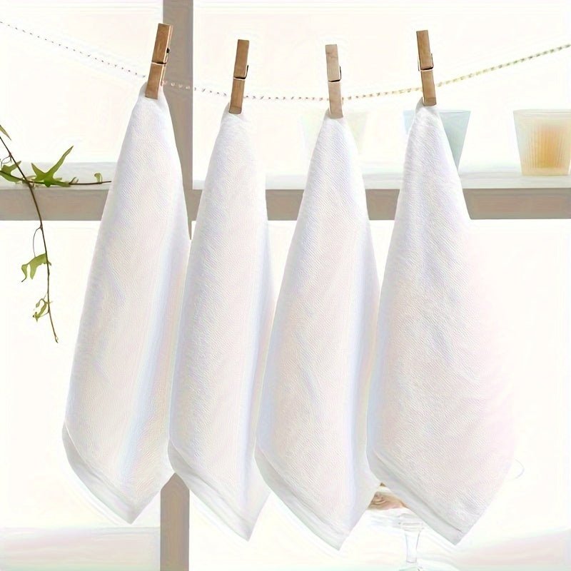 30/40 white small square towels, 30*30 rectangular fabric, multi-purpose durable household towels suitable for home, hotel, camping bathroom supplies, and cleaning cloths