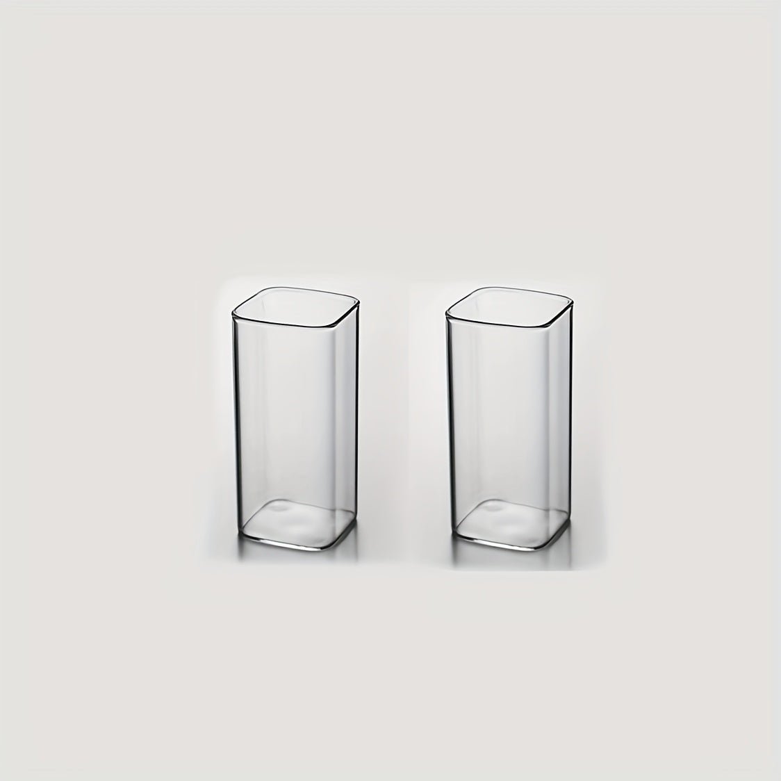 6pcs/4pcs/2pcs Square Drinking Glass Transparent Modern Glassware Cocktail Coffee Juice Beer Mixing Glasses (8.45oz 13.53oz 16.91oz), Best for Christmas