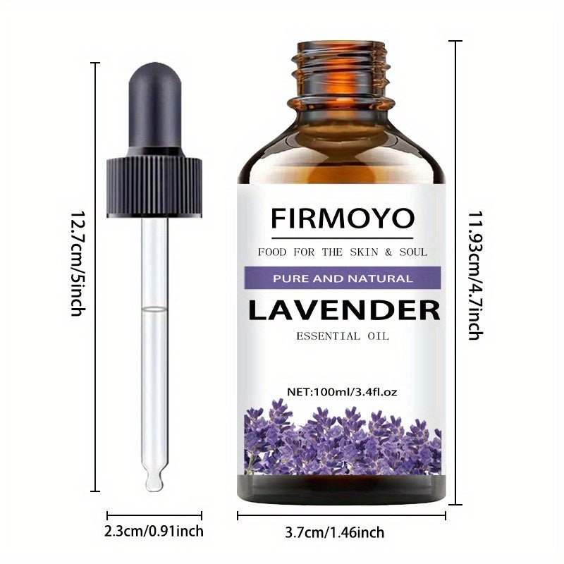 Natural lavender essential oil,30ml/100ml, high concentration of fragrance,plant extracts,facial moisturising essence, easy to absorb non-greasy,so that the Light Beige looks more shiny,suitable for face, body, hair, massage,