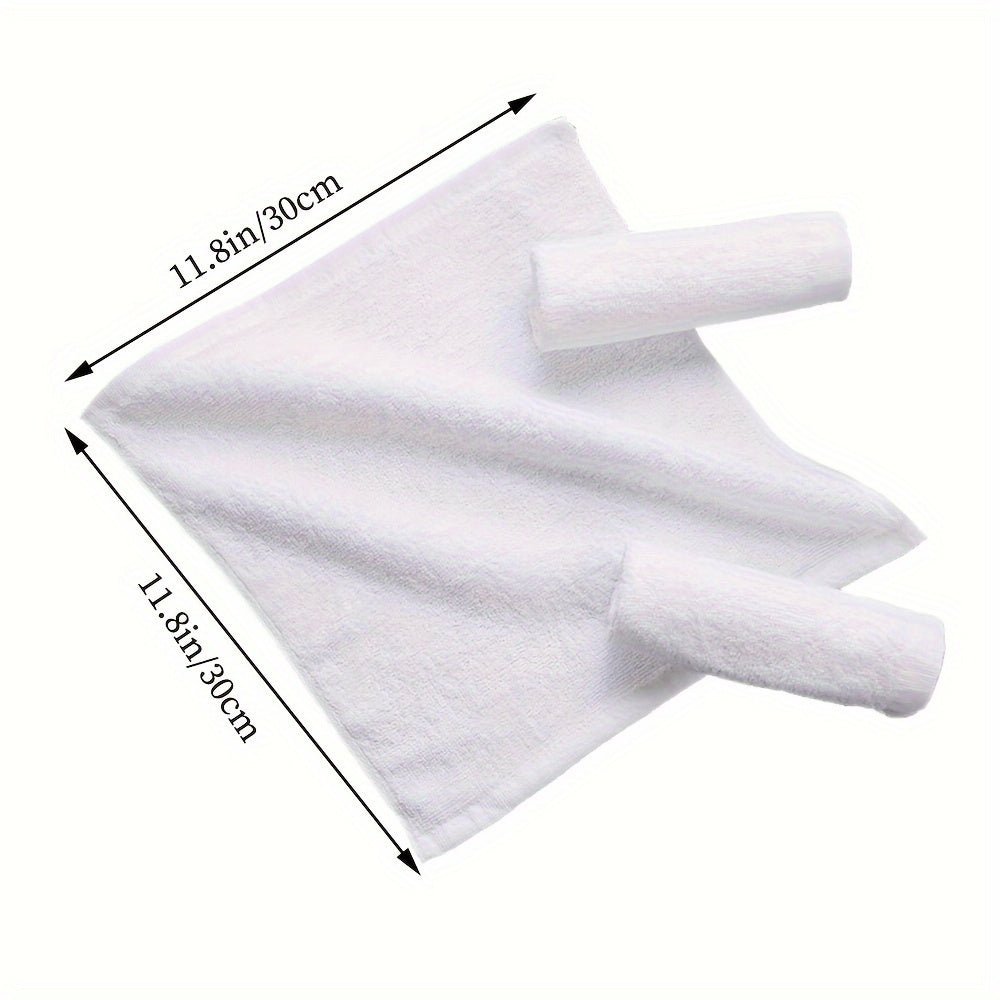 30/40 white small square towels, 30*30 rectangular fabric, multi-purpose durable household towels suitable for home, hotel, camping bathroom supplies, and cleaning cloths