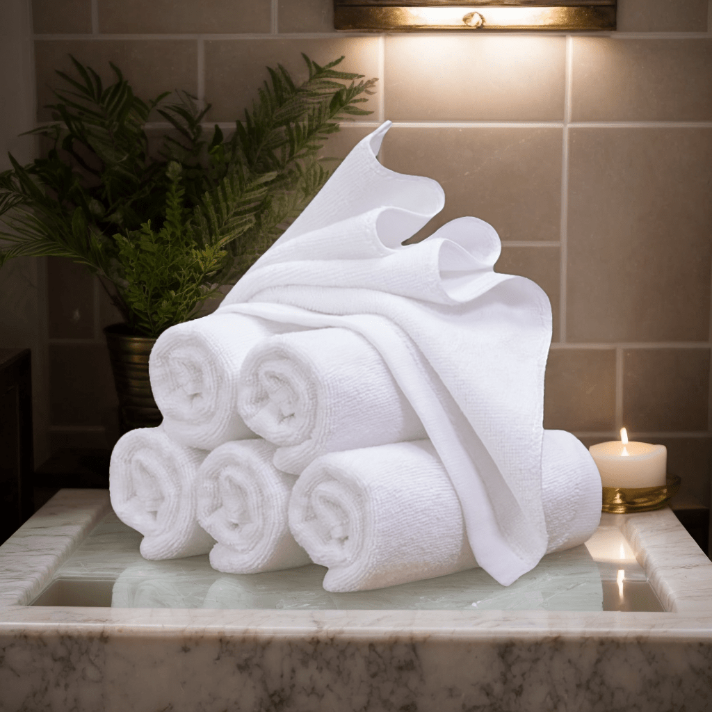 30/40 white small square towels, 30*30 rectangular fabric, multi-purpose durable household towels suitable for home, hotel, camping bathroom supplies, and cleaning cloths