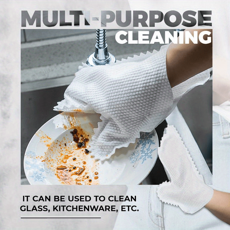 50/100pcs Microfiber Dusting Gloves - Multi-Purpose, Dual-Use Wet and Dry Ultrafine Fibers, Easy to Clean, Lint-Free, Reusable, Handheld Cleaning Cloths for Home, Kitchen, Bathroom, Bedroom, Living Roo