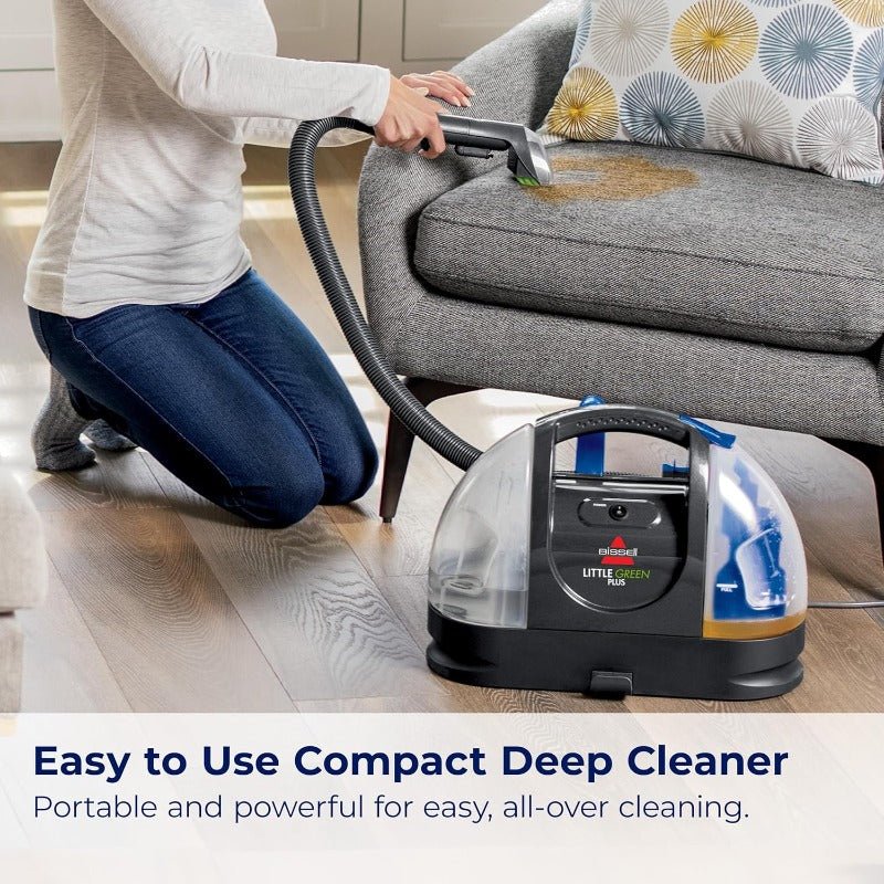 Little Green Portable Carpet Cleaner & Upholstery Machine with 48oz Capacity, Self-Cleaning Hydro-Rinse System, Stain Brush & Steam Vacuum - Heavy-Duty Cordless, For Home, Car, Office, Pet Stains - Compact Design, Ergonomic H