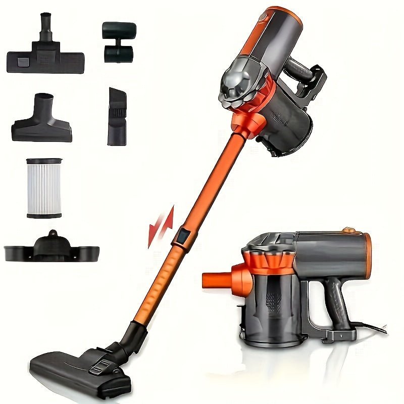1pc, 110V Vacuum Cleaner 18KPA Wet&Dry 600W High Power Vacuum Cleaner, Portable Household Low Noise Handheld Vacuum For Pet Hair, Hard Floor And Carpet, 4-in-1 Lightweight Handheld Rod Vacuum Cleaner