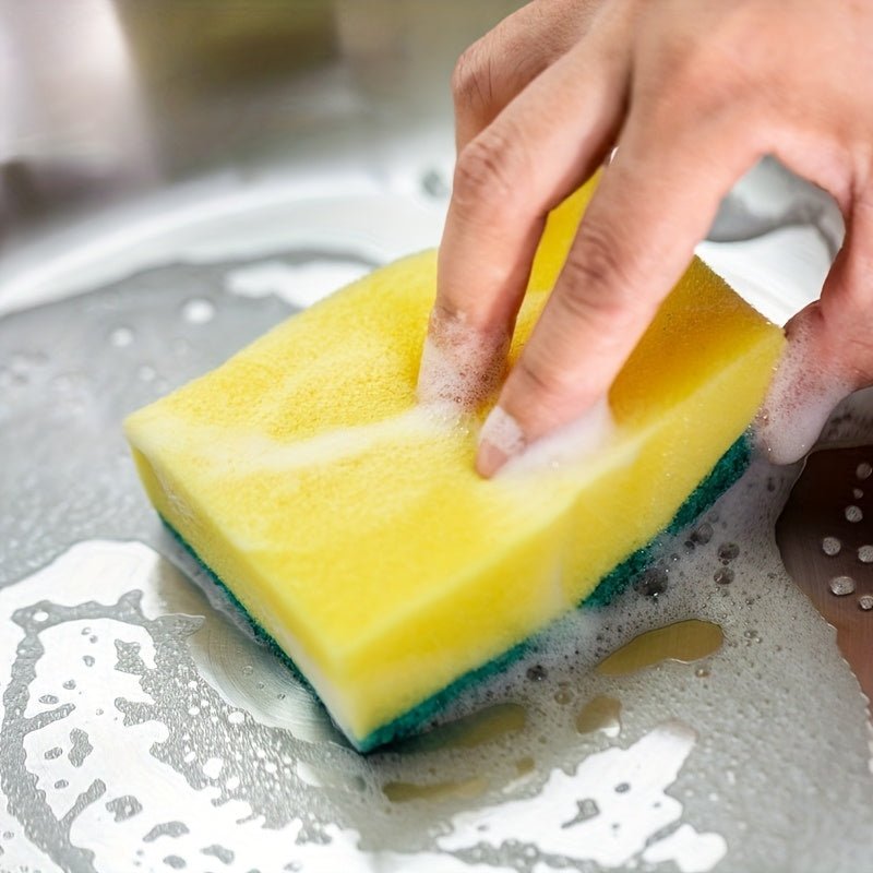 18/36pcs Multi-Purpose Kitchen Cleaning Sponges - High Absorbency, Rust & Oil Removal, Double-Layer Design, Suitable for Utensils, Cookware, and Furniture
