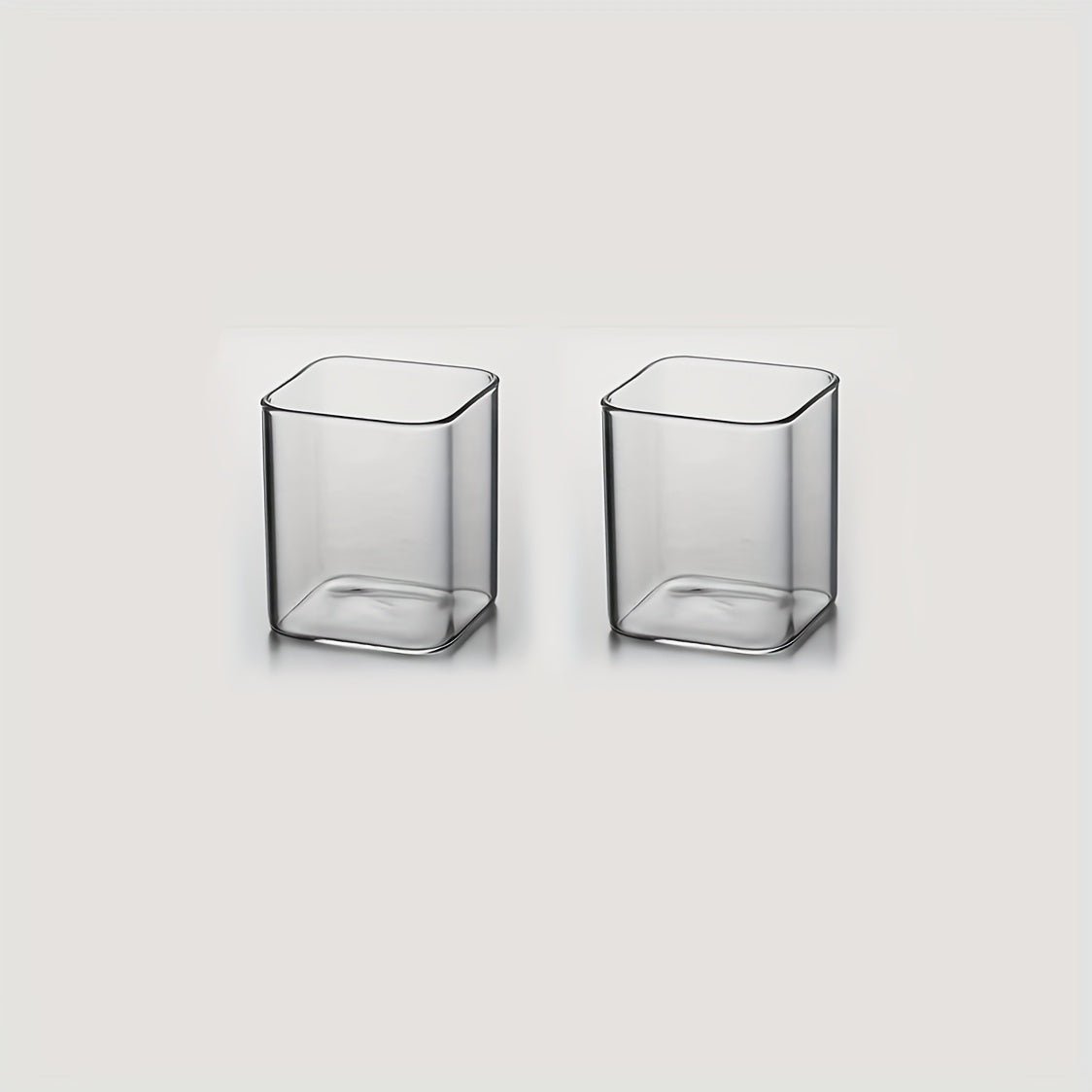 6pcs/4pcs/2pcs Square Drinking Glass Transparent Modern Glassware Cocktail Coffee Juice Beer Mixing Glasses (8.45oz 13.53oz 16.91oz), Best for Christmas