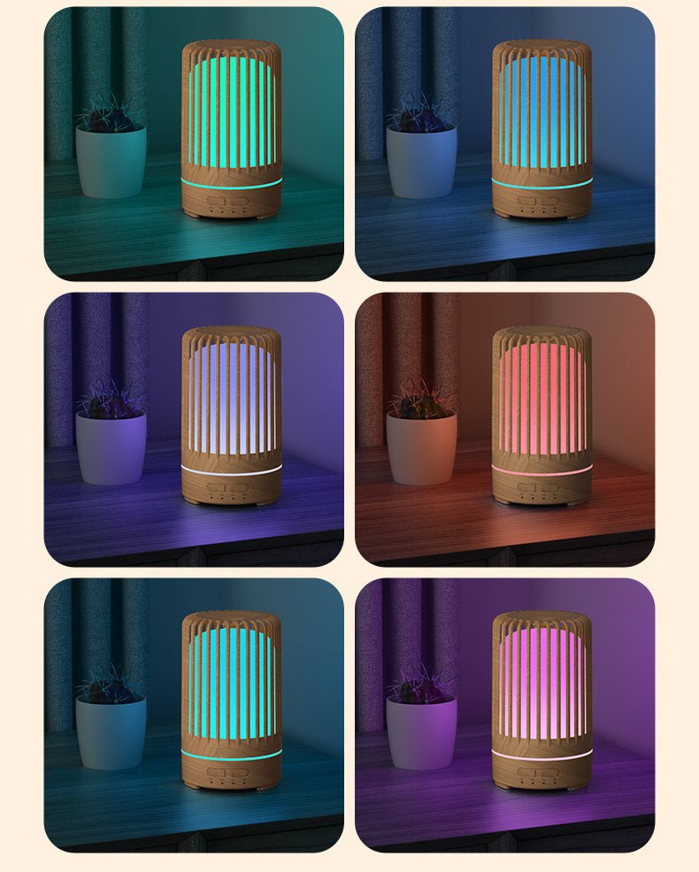 5905.51inch Essential Oil Diffuser & Humidifier with 7-Color Night Light, Usb-Powered Cool Mist for Bedroom, Office, Home - Durable PP Material, Ideal Gift, Office Humidifier, Modern Aesthetic, Sleek Design, Wellness Enthusia