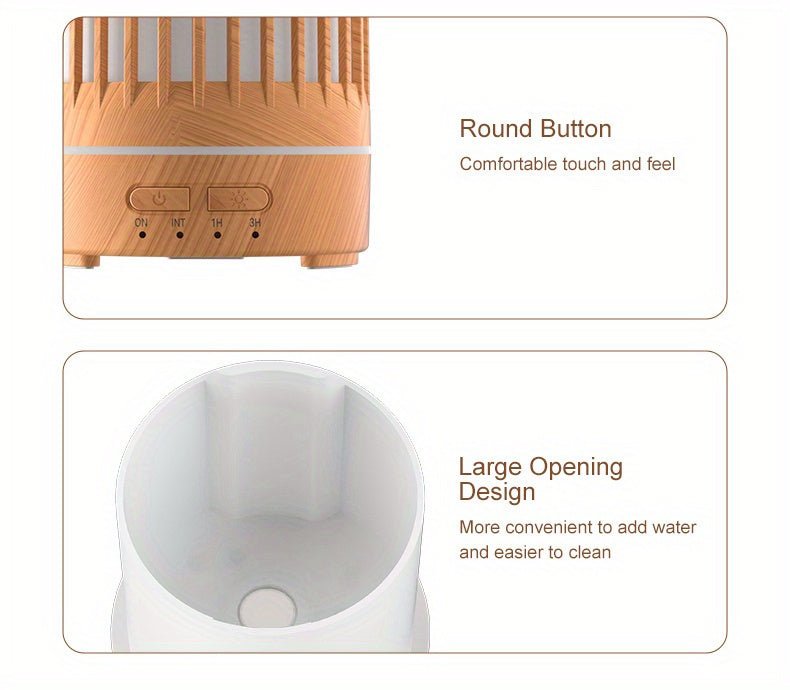 5905.51inch Essential Oil Diffuser & Humidifier with 7-Color Night Light, Usb-Powered Cool Mist for Bedroom, Office, Home - Durable PP Material, Ideal Gift, Office Humidifier, Modern Aesthetic, Sleek Design, Wellness Enthusia