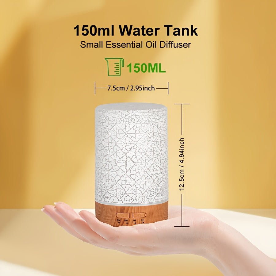 Soundwave technology Essential Oil Diffuser & Air Humidifier with Color-Changing LED Light, Auto Shut-Off, Quiet Operation, 5.07oz Large Tank, Modern Purple///White/Black Design for Home, Office, Bedroom, Living Room - - Devi