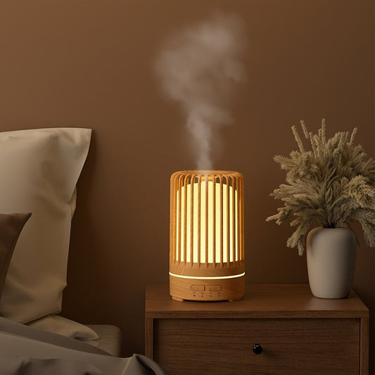 5905.51inch Essential Oil Diffuser & Humidifier with 7-Color Night Light, Usb-Powered Cool Mist for Bedroom, Office, Home - Durable PP Material, Ideal Gift, Office Humidifier, Modern Aesthetic, Sleek Design, Wellness Enthusia