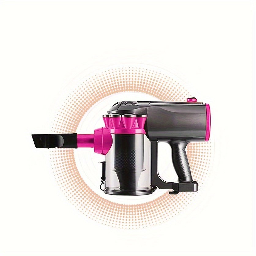 [600W Vacuum Cleaner] 1pc 600W High-Power Vacuum Cleaner | Versatile for Dry & Wet Use, Low Noise, Portable Handheld Design with Detachable Bucket & Accessories | Ideal for Pet Hair, Hard Floors & Carpets, Pink & Black, Vacuu