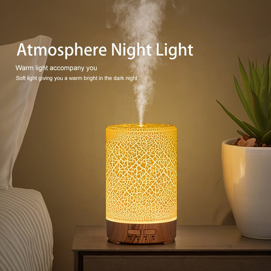 Soundwave technology Essential Oil Diffuser & Air Humidifier with Color-Changing LED Light, Auto Shut-Off, Quiet Operation, 5.07oz Large Tank, Modern Purple///White/Black Design for Home, Office, Bedroom, Living Room - - Devi