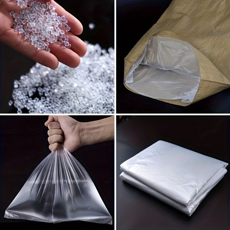 50 Large Transparent Plastic Storage Bags - Waterproof and Dustproof Rectangular Clothes, Blankets, Plush Toys, Bedding Organizer, Suitable for Moving, Dormitory, Wardrobe Organization, Secure Seal Design, Clear Viewing