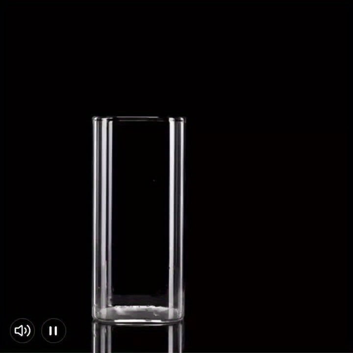 6pcs/4pcs/2pcs Square Drinking Glass Transparent Modern Glassware Cocktail Coffee Juice Beer Mixing Glasses (8.45oz 13.53oz 16.91oz), Best for Christmas