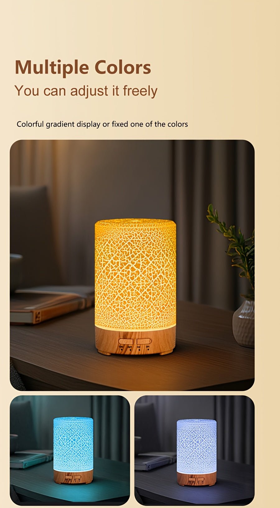 Soundwave technology Essential Oil Diffuser & Air Humidifier with Color-Changing LED Light, Auto Shut-Off, Quiet Operation, 5.07oz Large Tank, Modern Purple///White/Black Design for Home, Office, Bedroom, Living Room - - Devi