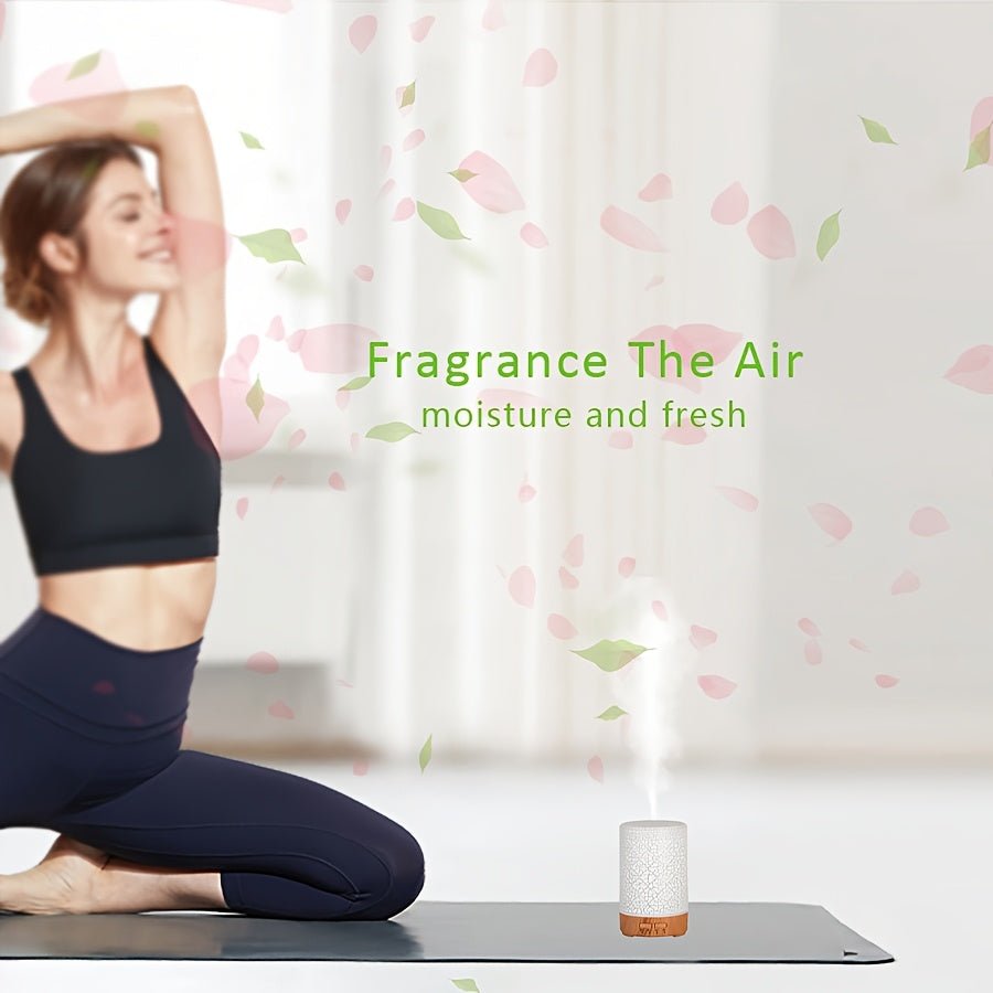 Soundwave technology Essential Oil Diffuser & Air Humidifier with Color-Changing LED Light, Auto Shut-Off, Quiet Operation, 5.07oz Large Tank, Modern Purple///White/Black Design for Home, Office, Bedroom, Living Room - - Devi