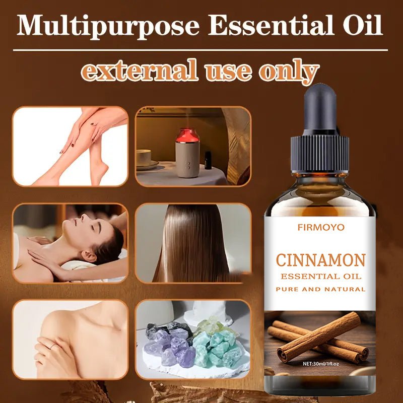 100ml (3.38fl.oz) Cinnamon Essential Oil -,, Alcohol-Free, for Hair, Light Beige, Massage, Diffusers, Moisturizing, Suitable for All Light Beige Types (Dry, Sensitive, -Prone, Oily) - Men & Women - in Amber Glass Bottle with