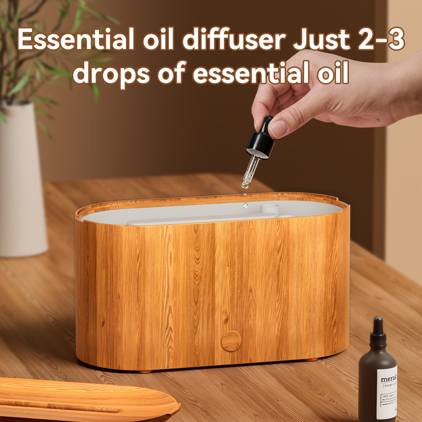 [Aroma Diffuser | Humidifier] 7-color Simulated Flame LED Night Light Humidifier And Aroma Diffuser | Can Add Essential Oils As Air Aroma Diffuser, Suitable For Home, Office, Gift And Environmental Lighting, Bedroom Room Deco