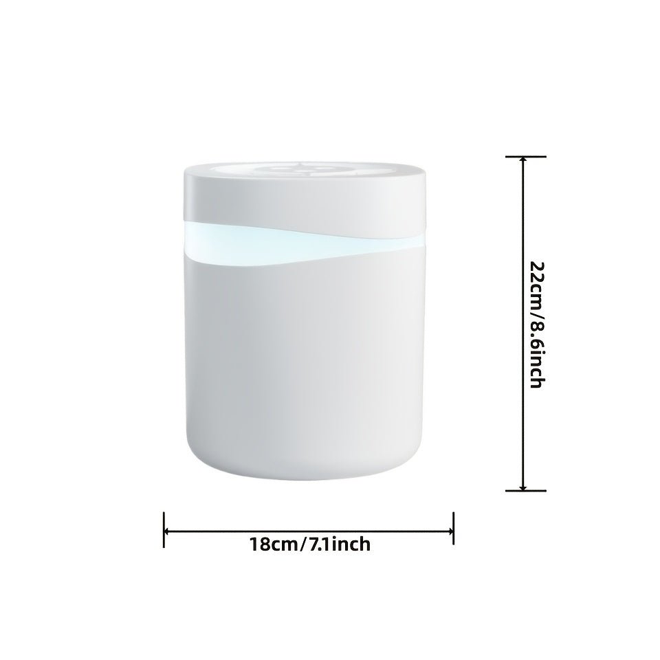 USB-Powered 4L/1.06 Gallon Capacity Humidifier - Summer Cool Mist Spray - Quiet Aroma Diffuser and Humidifier, Three Spray Nozzles - Non-Rechargeable Low-Pressure Humidifier, Multi-Setting Adjustable Mist Outpu