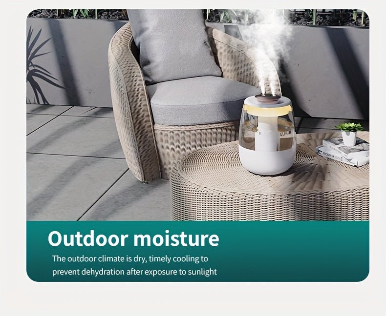 1pc Whisper Quiet Ultrasonic Humidifier with Warm Night Light, Large Capacity USB Portable Tabletop Mist Maker for Bedroom Office, Double Spray, Water Level Display, Key Control, Up to 84.54oz Tank, <10m² Coverage, 10.14oz/h