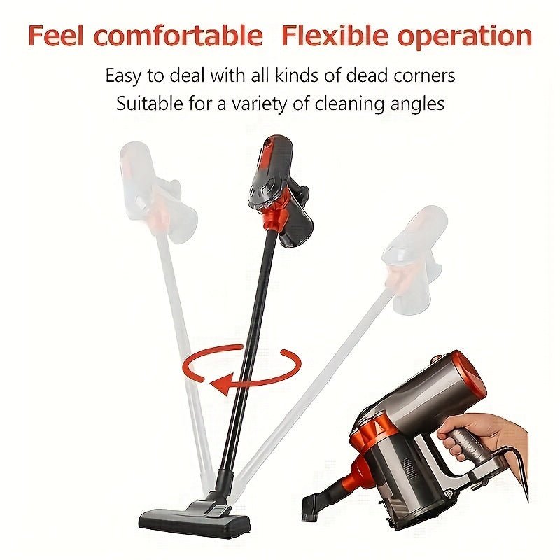 1pc, 110V Vacuum Cleaner 18KPA Wet&Dry 600W High Power Vacuum Cleaner, Portable Household Low Noise Handheld Vacuum For Pet Hair, Hard Floor And Carpet, 4-in-1 Lightweight Handheld Rod Vacuum Cleaner