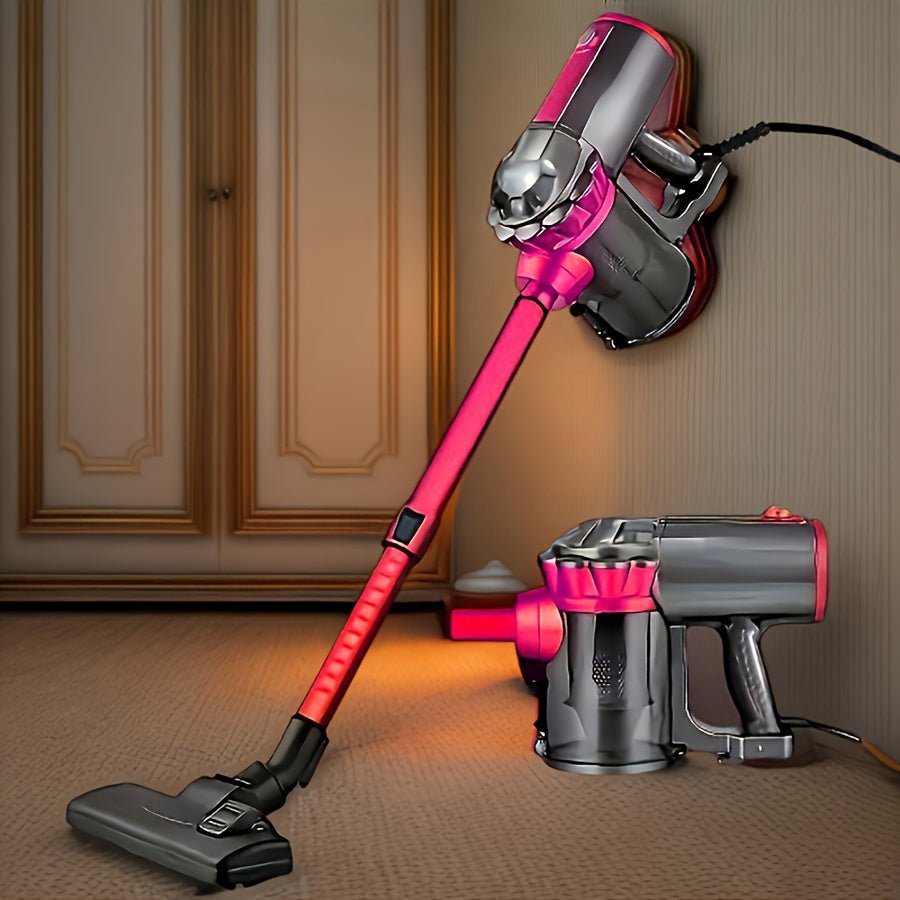 [600W Vacuum Cleaner] 1pc 600W High-Power Vacuum Cleaner | Versatile for Dry & Wet Use, Low Noise, Portable Handheld Design with Detachable Bucket & Accessories | Ideal for Pet Hair, Hard Floors & Carpets, Pink & Black, Vacuu