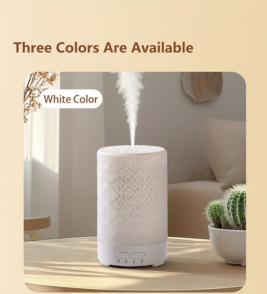 Soundwave technology Essential Oil Diffuser & Air Humidifier with Color-Changing LED Light, Auto Shut-Off, Quiet Operation, 5.07oz Large Tank, Modern Purple///White/Black Design for Home, Office, Bedroom, Living Room - - Devi