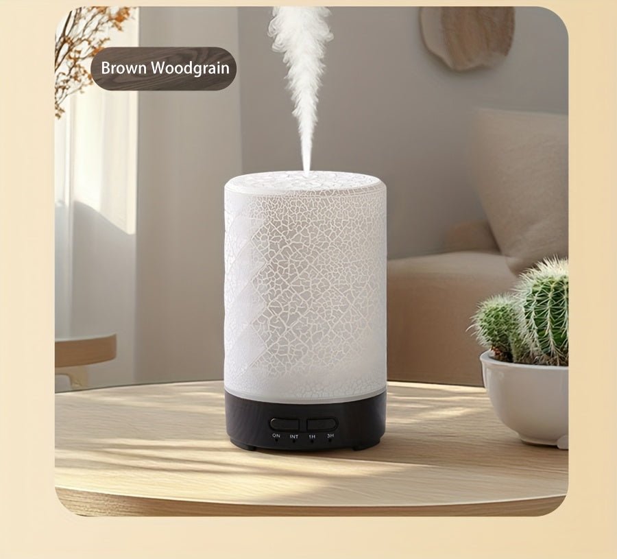 Soundwave technology Essential Oil Diffuser & Air Humidifier with Color-Changing LED Light, Auto Shut-Off, Quiet Operation, 5.07oz Large Tank, Modern Purple///White/Black Design for Home, Office, Bedroom, Living Room - - Devi