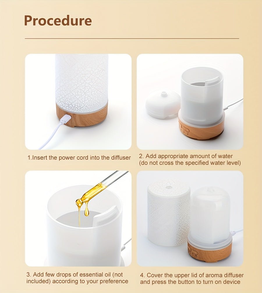 Soundwave technology Essential Oil Diffuser & Air Humidifier with Color-Changing LED Light, Auto Shut-Off, Quiet Operation, 5.07oz Large Tank, Modern Purple///White/Black Design for Home, Office, Bedroom, Living Room - - Devi