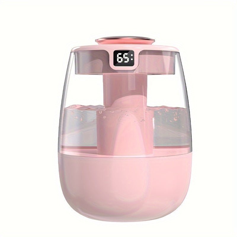 1pc Whisper Quiet Ultrasonic Humidifier with Warm Night Light, Large Capacity USB Portable Tabletop Mist Maker for Bedroom Office, Double Spray, Water Level Display, Key Control, Up to 84.54oz Tank, <10m² Coverage, 10.14oz/h